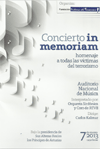 Cartel Concierto In Memoriam homenaje a todas las víctimas del terrorismo